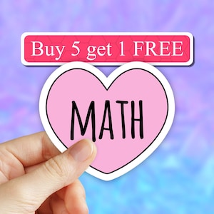 I love math sticker, math stickers, math decal, laptop stickers, math teacher gifts, water bottle decals, tumbler decal, mathematician decal