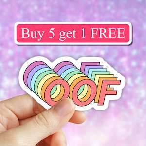 OOF Sticker, VSCO Stickers, Sassy Stickers, Laptop Stickers, Aesthetic Stickers, Funny Vinyl Stickers, Water bottle Decal, Computer Sticker
