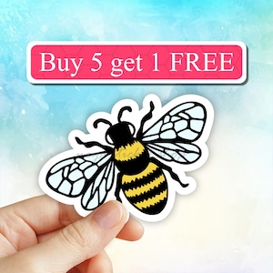 Honey Bee Sticker, bumble Bee Stickers, trending stickers, Laptop Decal, Water bottle Stickers, Computer Sticker, Waterproof Sticker