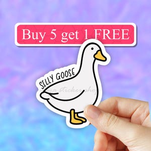 Silly Goose vinyl sticker, Funny meme stickers, laptop stickers, laptop decal, water bottle stickers, computer stickers, tumbler stickers