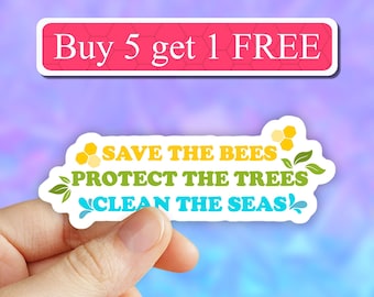Pegatinas para salvar a las abejas, pegatinas para proteger los árboles, pegatinas para limpiar los mares, pegatinas para el medio ambiente, pegatinas para el planeta, pegatinas para la naturaleza, Plant mom