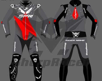 SharpRacer MotoGP Customized Motorbike Motorcycle Leather Racing Suit SPR6 Riding Leather Motorcycle Suit