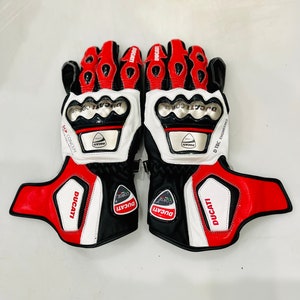 DUCATI CORSE Gants de course moto en cuir - Cuir de vachette pleine fleur Homologués CE Gants moto Guantes