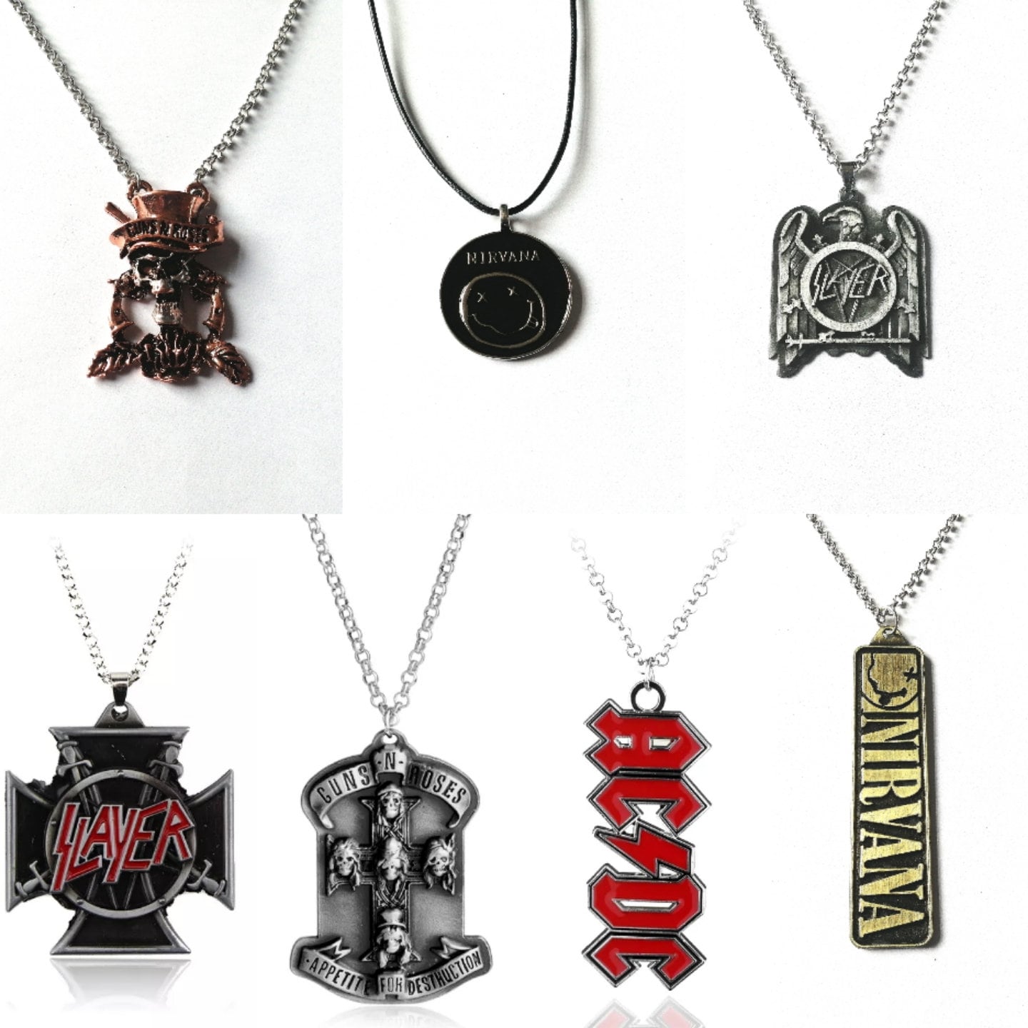 Rock band best sale necklaces