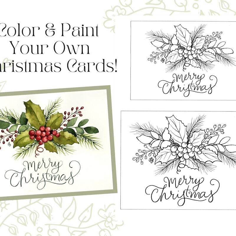 Outline Drawing Cards - Etsy UK