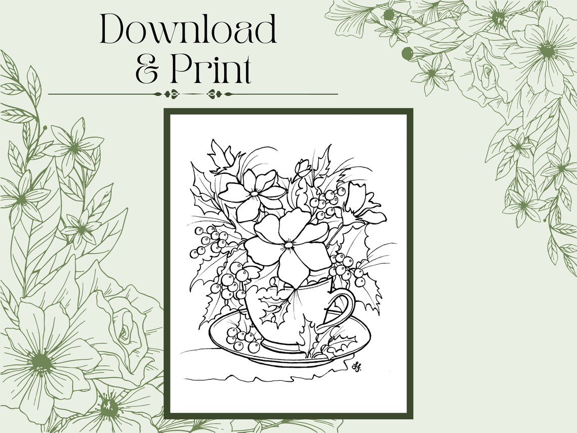 4x6 & 5x7 Christmas Card Templates Downloadable Printable Outlines to