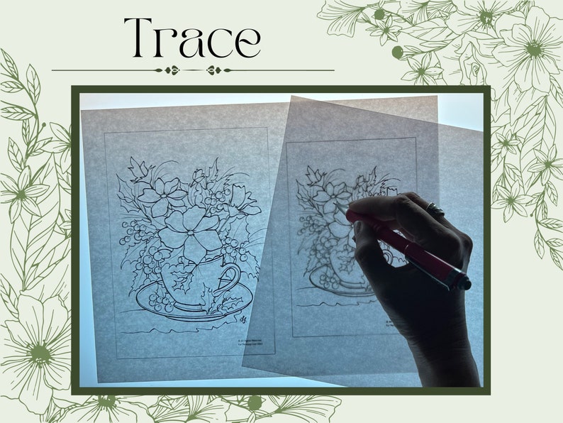 4x6 & 5x7 Christmas Card Templates Downloadable Printable Outlines to ...