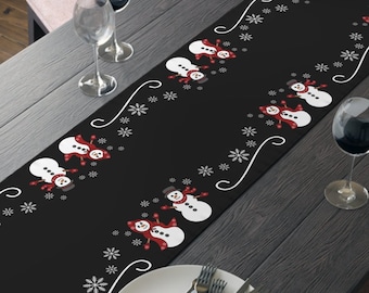 Snowman Christmas Table Runner – Holiday Home Decor