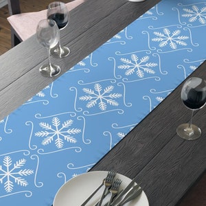 Snowflake Table Runner - Winter Table Decor- Winter Home Decor