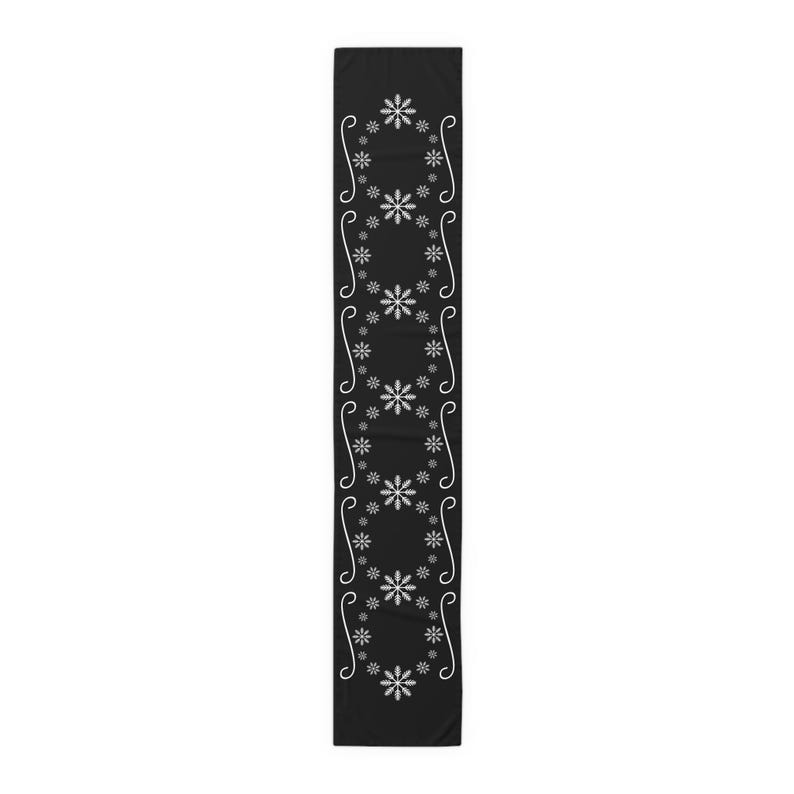 Snowflake Christmas Table Runner, Winter Kitchen Decor (16" x 72" or 16" x 90") image 3