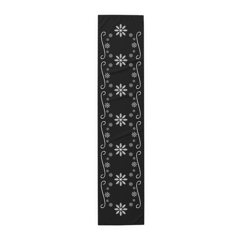 Snowflake Christmas Table Runner, Winter Kitchen Decor (16" x 72" or 16" x 90") image 8