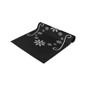 Snowflake Christmas Table Runner, Winter Kitchen Decor (16" x 72" or 16" x 90") image 4