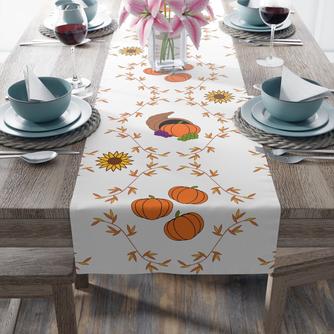 Paper Table Runner Fall Fall Table Runner Thanksgiving Fall Autumn Table Accessory Thanksgiving ...