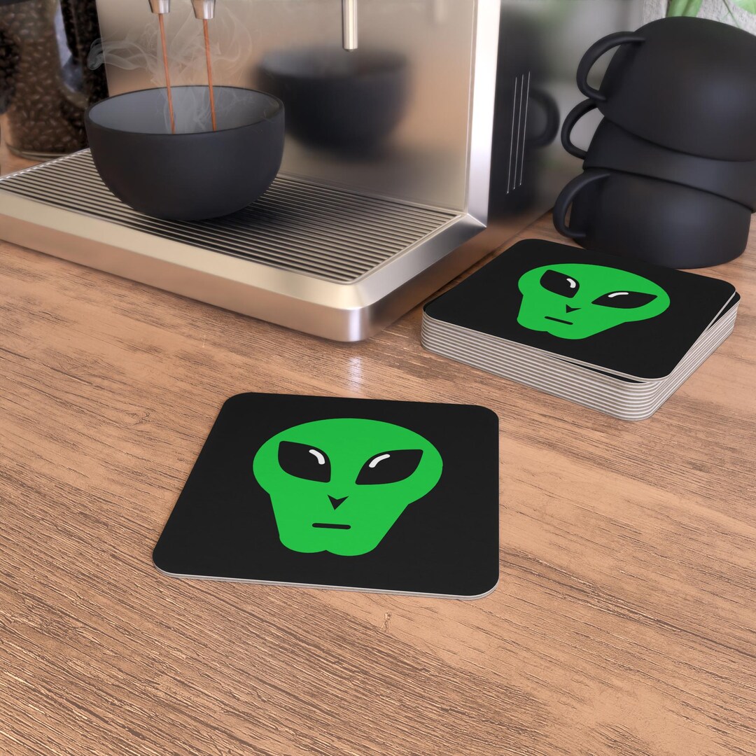 Alien Coaster Set 50 or 100 Count, Bulk Party Drink Coasters, Home ...