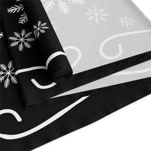 Snowflake Christmas Table Runner, Winter Kitchen Decor (16" x 72" or 16" x 90") image 10