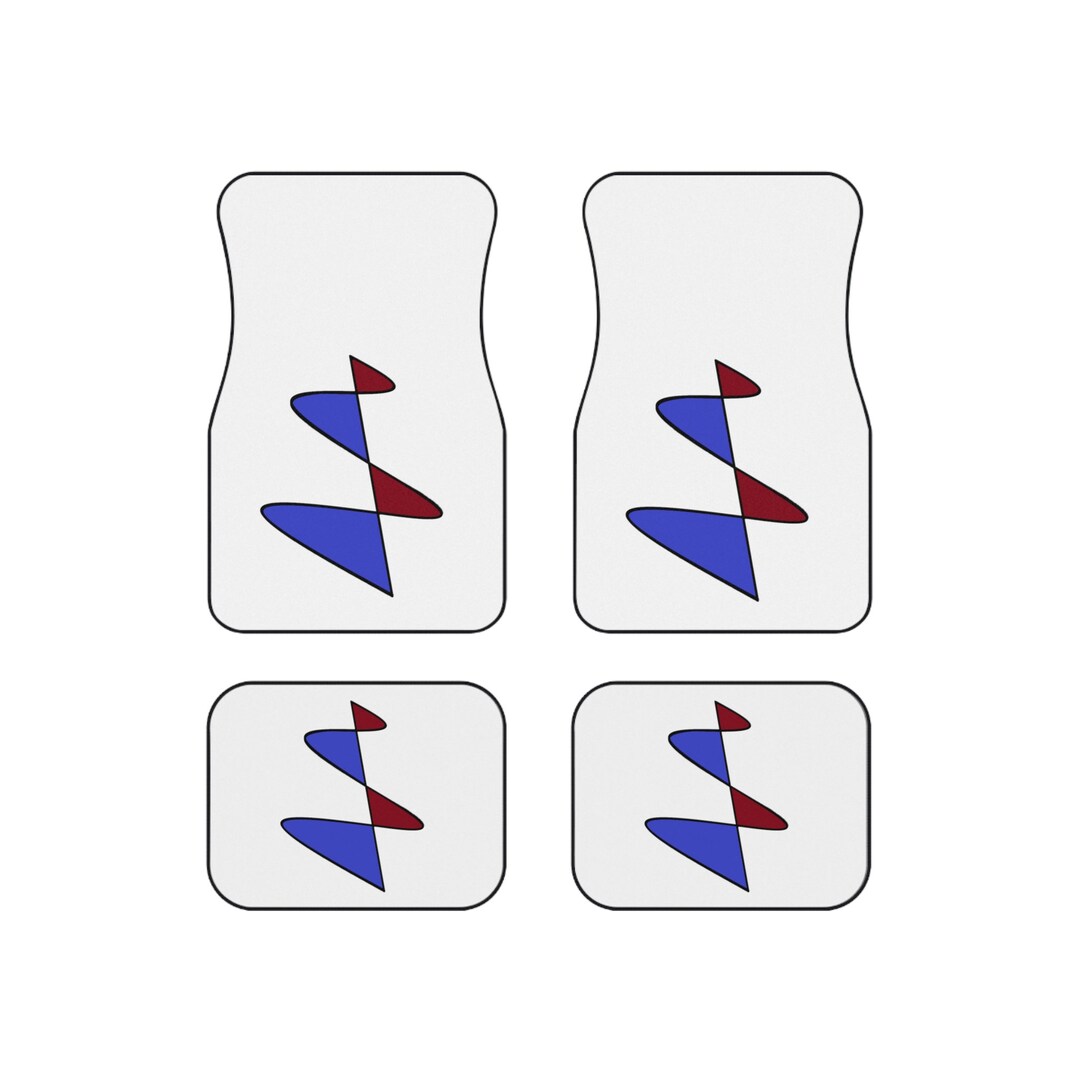 White Car Floor Mats Set of 4 Gift for Teen Boy Sporty Helix Etsy