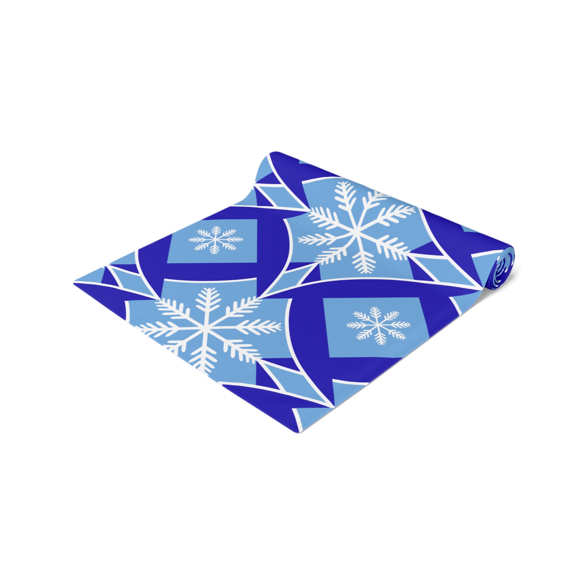 Winter Snowflake Quilted Table Runner NCU0HNH364