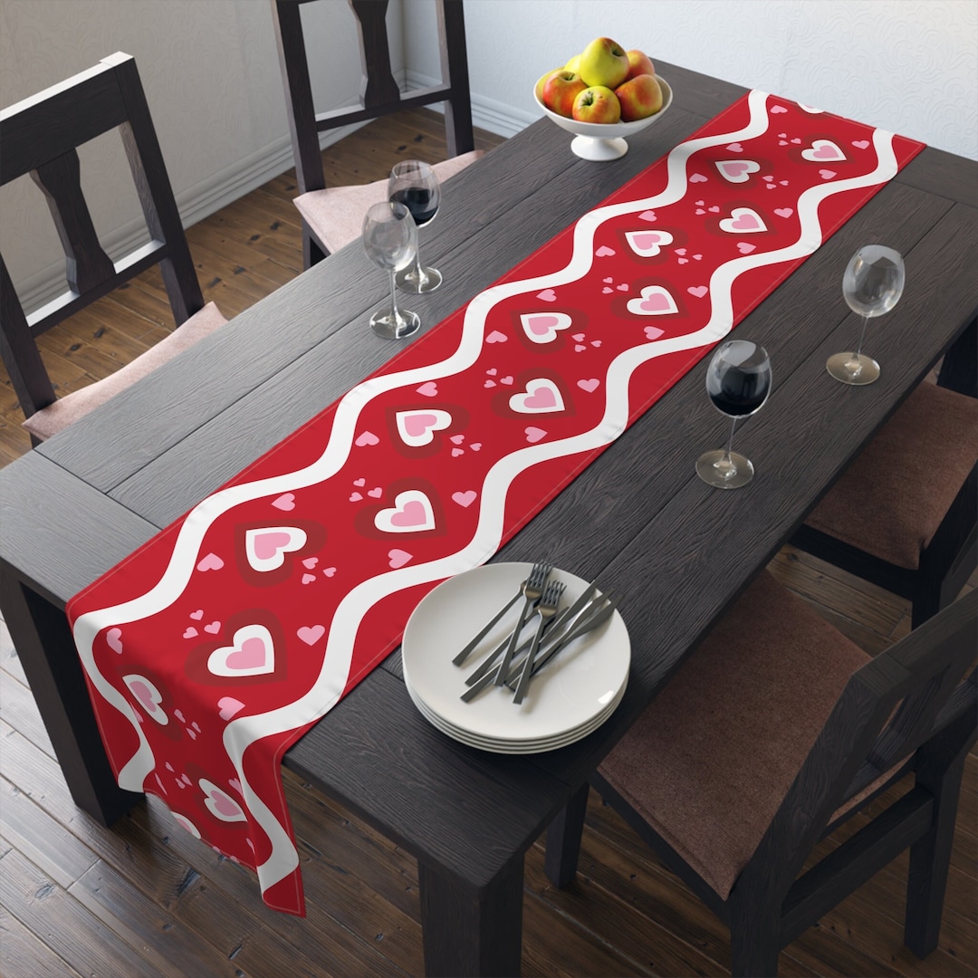 Valentine Table Runner Valentine Runner Heart Table Runner Heart Runner