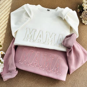 Embroidered Personalized Mama Sweatshirt,Mama Sweatshirt,Pregnancy Announcement,Daddy Mommy to be,Mom gifts,Mother days