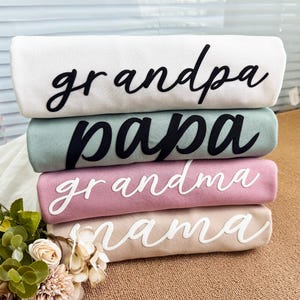 Custom Embroidered Father&#39;s Day Sweatshirt,Mama Sweatshirt,Pregnancy Announcement,Daddy Mommy to be,Father&#39;s Day,Gift for Dad