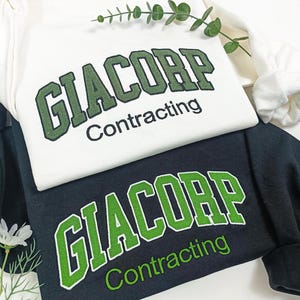 Op maat geborduurd sweatshirt met tekst, gepersonaliseerde hoodie met universiteitsborduurwerk, aangepaste universiteitskledingcadeaus, sweatshirt universiteit