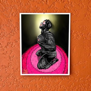 Catman - Art, print, sticker, DC Catwoman inspred art with the gay ginger twist