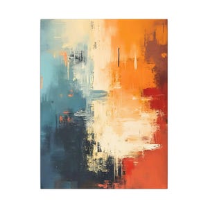 Abstract Colorful Canvas Art Print, Modern Wall Décor, Home Decoration, Gift for Art Lovers, Vibrant Abstract Painting