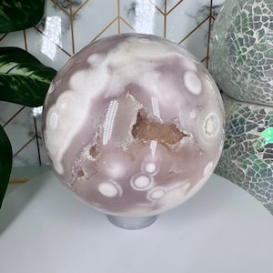 Druzy Pink Amethyst Crystal Sphere, Statement Crystal Sphere, XL High Quality Brazilian Pink Amethyst