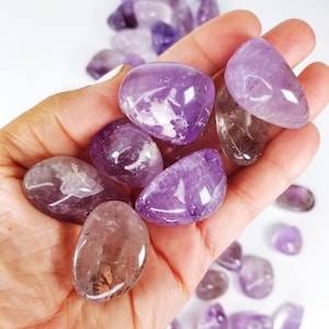 5pc Smoky Amethyst | BALANCE | Tumbled Amethyst | Healing Crystal | Crown Chakra | Anxiety Relief | Stress Relief | Chakra Crystals | Gifts