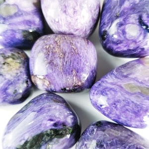 Charoite | TRANSFORMATION | AAA Grade | Charoite Stone | Tumbled Charoite | Third Eye | Crown Chakra | Chakra Crystals | Healing Crystal