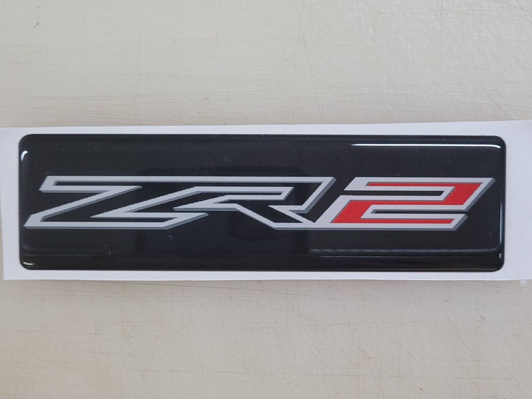 Genuine Chrome & Red ZR2 Tailgate Emblem For 2019+ Chevy Colorado - Self-Adhesive Badge