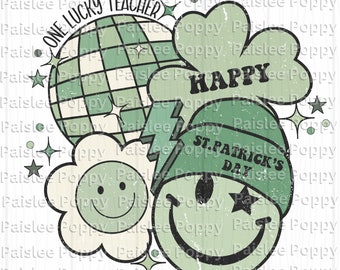 Download digitale PNG del giorno di San Patrizio Un insegnante fortunato PNG