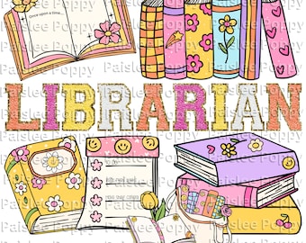 Librarian PNG Digital Download Librarian t shirt logo librarian sublimation