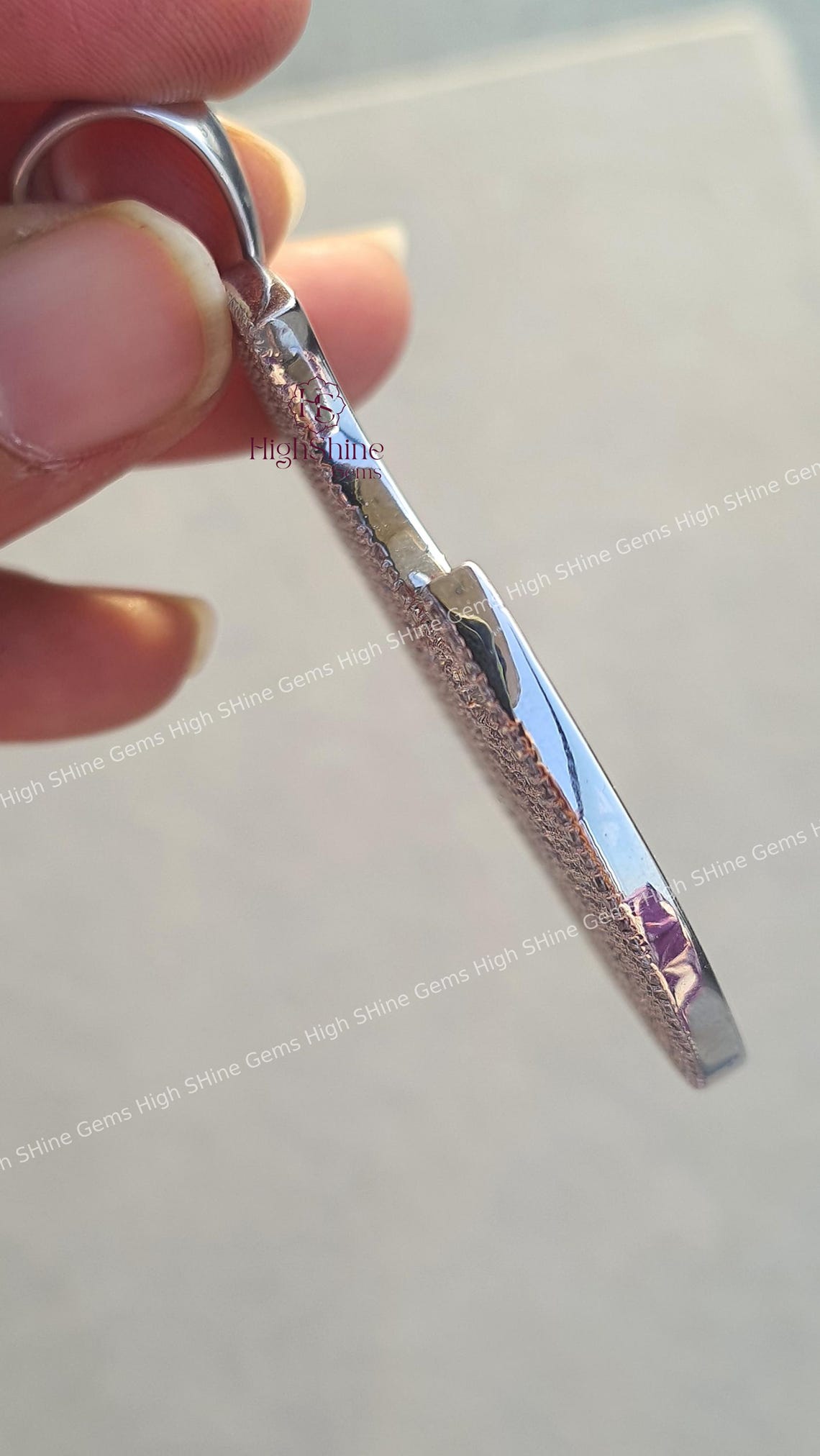 Fully Iced Out Moissanite Circle Pendant, 925 Sterling Silver Crescent ...