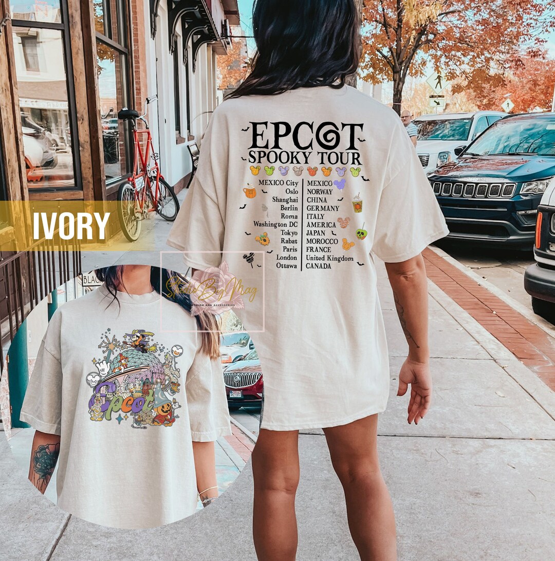Vintage Epcot Halloween Spooky Tour 2023 Shirt Retro Disney Etsy