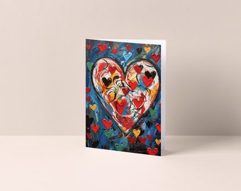Painted Heart - greeting card  |  Romance, Love