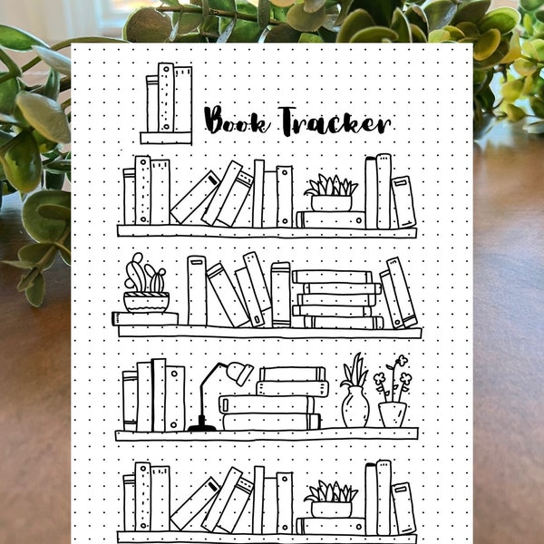 Book Tracker / A5 Journal Page / Planner Reading Tracker Log / Printable Tracker / Printable Planner / Daily Habit Tracker