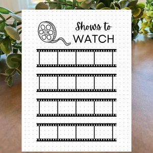 TV Show Liste / A5 Journal Seite / T.V. Tracker Log / Fernsehserie Journal / Printable Tracker / Printable Planner / TV Wunschliste