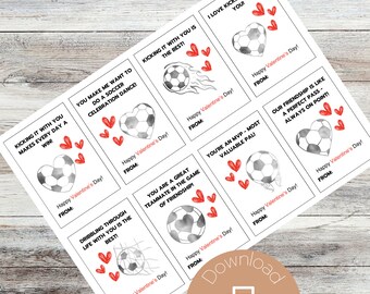 Carte de Saint-Valentin football / football Saint-Valentin / Cartes de sport Saint-Valentin / Imprimable / Téléchargement instantané Saint-Valentin