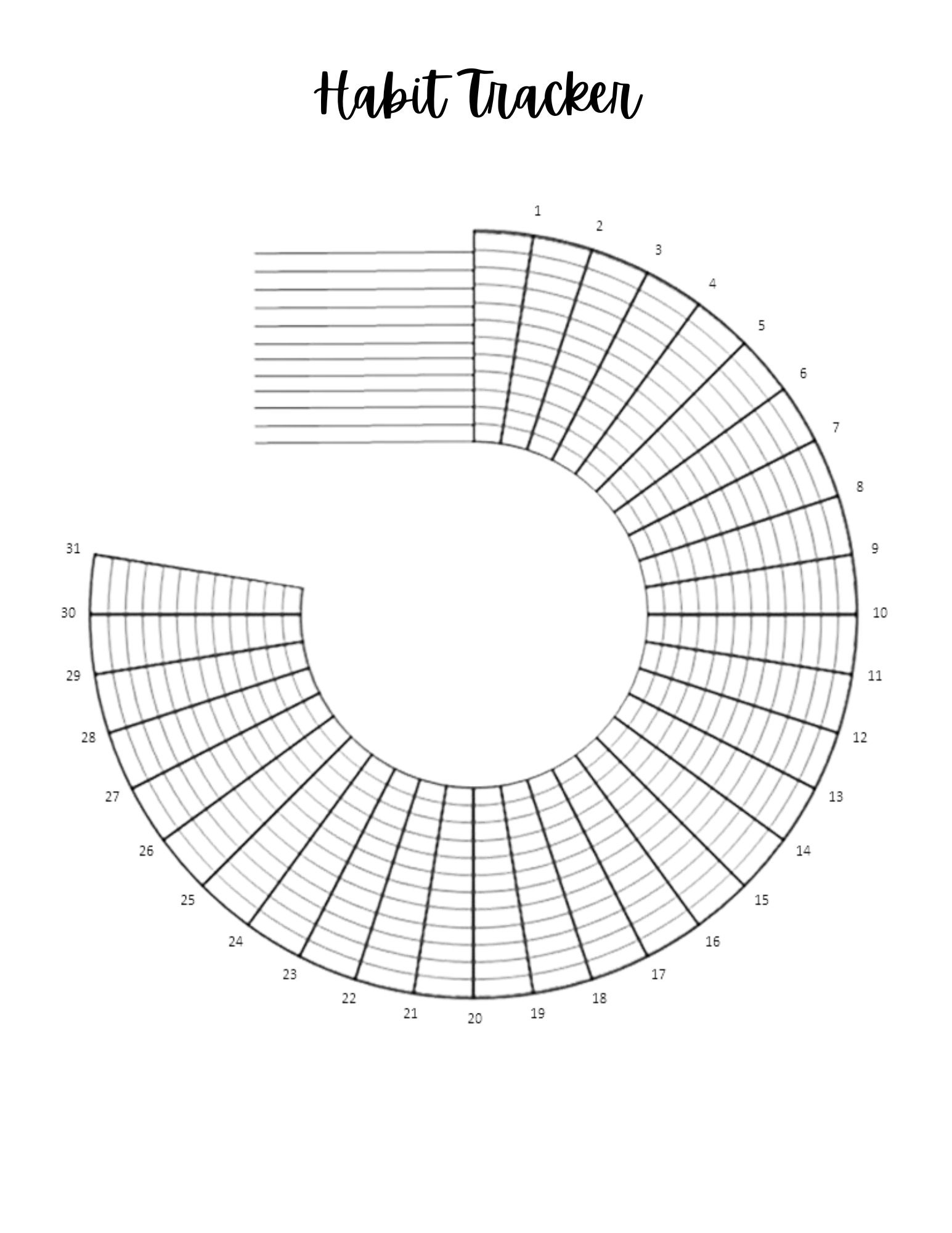 Printable Circle Habit Tracker / 31 Day Circle Habit Tracker Log / A5 ...