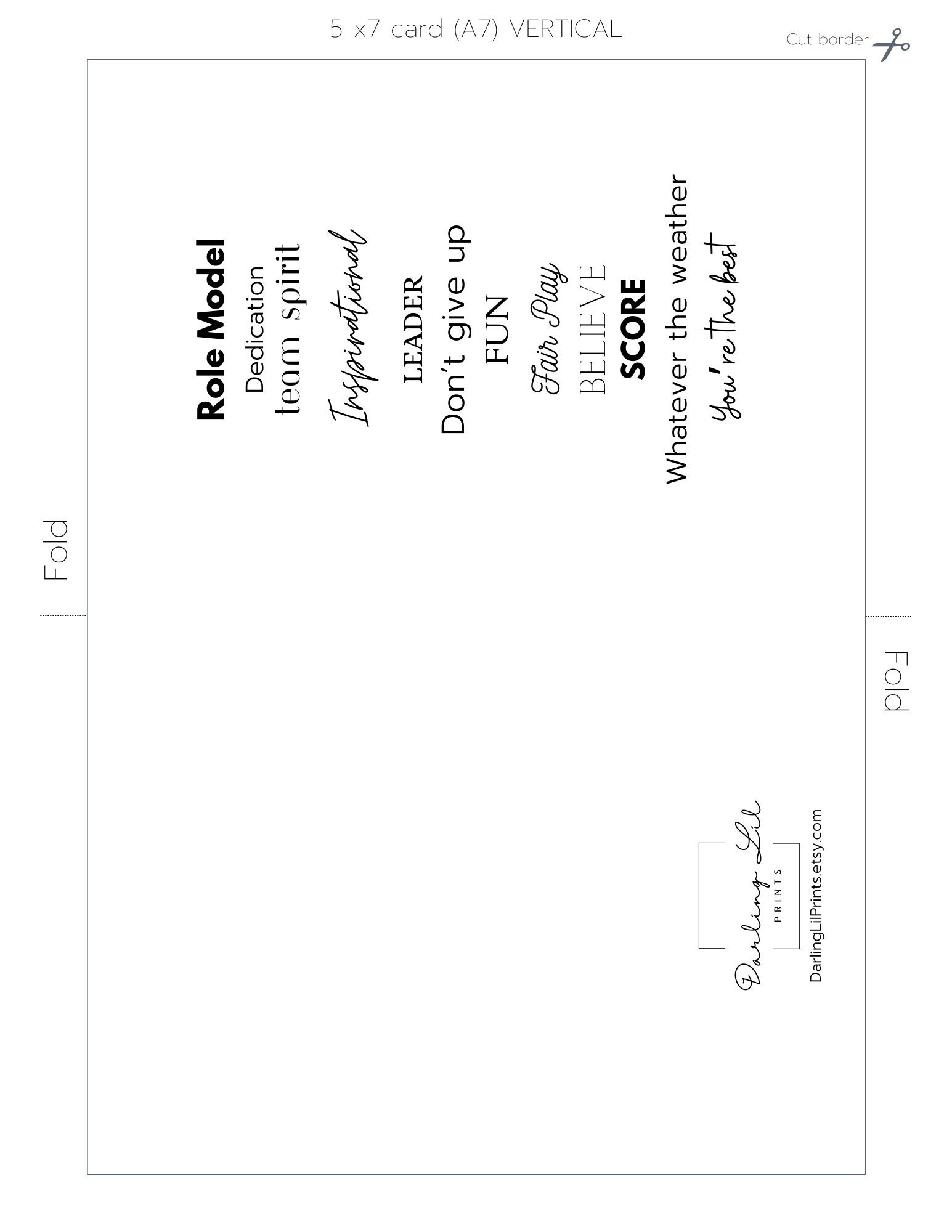 Coach Thank You Printable Card / Role Model / Instant Download Etsy