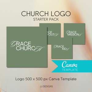 Church Logo, Starter Pack, New Church Plant Logo, Canva Template, Customisable Printable, Logo