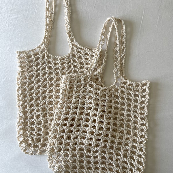 Net Bag, crochet market bag, beige crochet bag, Crochet net bag, shoulder bag, crochet bag, summer tote bag, cotton mesh bag.