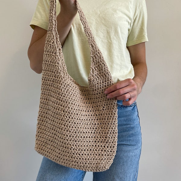 Tote bag, hobo bag, crossbody shoulder bag, Crochet bag, Woven bag, beach bag, everyday bag, retro bag.