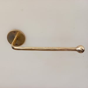 Porta carta igienica in ottone non laccato, porta carta igienica in ottone massiccio per bagno, porta rotolo per polvere, porta asciugamani a parete