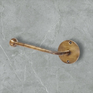 Portarotolo carta igienica in ottone patinato - Portarotolo per fazzoletti in ottone patinato - Portasciugamani da parete per bagno - Portarotolo con finitura in bronzo