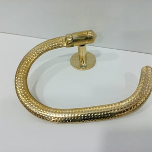 Porta asciugamani in ottone, Porta rotolo in ottone per bagno, Porta carta igienica in ottone fatto a mano, Porta rotolo di carta igienica, anello per appendere asciugamani, Supporti da bagno