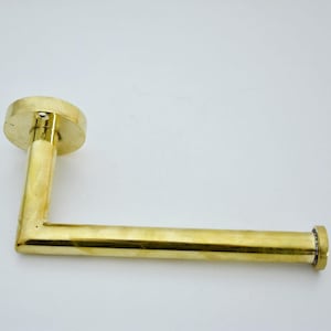 Portasciugamani in ottone massiccio per bagno - Portasciugamani in ottone non laccato - Portasciugamani fatto a mano - Portasciugamani in ottone non laccato per bagno