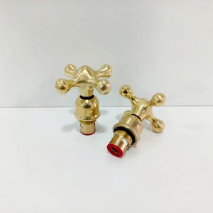 Handgjort kranhandtag i massiv mässing med ventil - US Plumbing bild 8