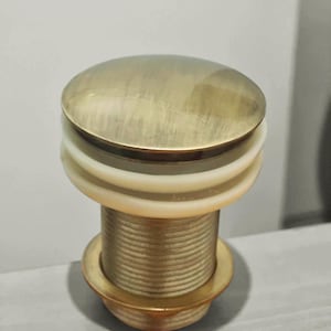 Solid Brass Drain, push Up Button, Solid brass sink drain, Pop Up Drain bronze, Bathroom Sink Drain, Brass Sink Drain, pup drain bronze